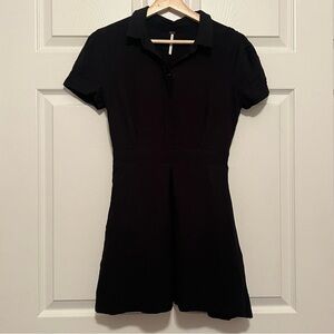 Free People Romper Size 6 Black short sleeve